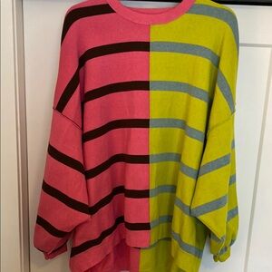 Free People Colorful Striped Sweater